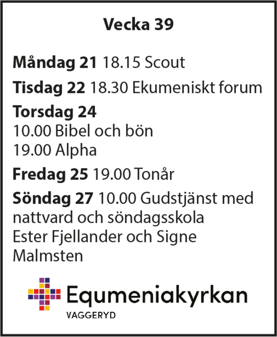 Evenemangsaffisch, Vaggeryds kommun