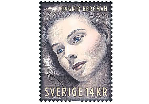 Ingrid Bergman populäraste frimärket