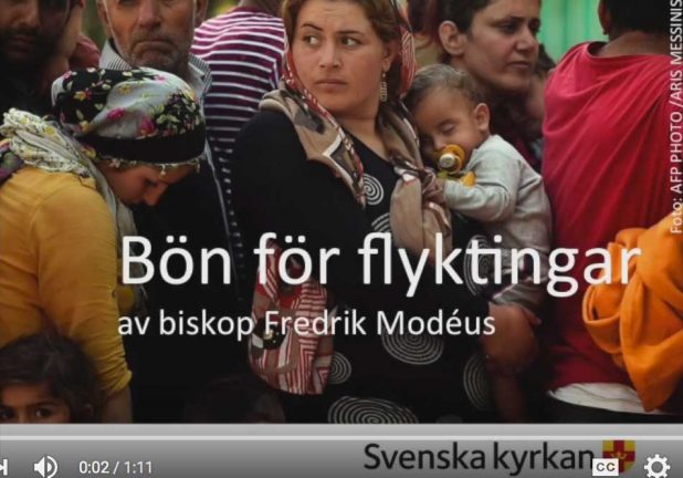 TV: Biskopen ber för flyktingarna