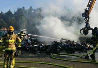 Brand på Ragnsells i Hörle