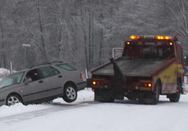 Flera trafikolyckor efter snöfallet