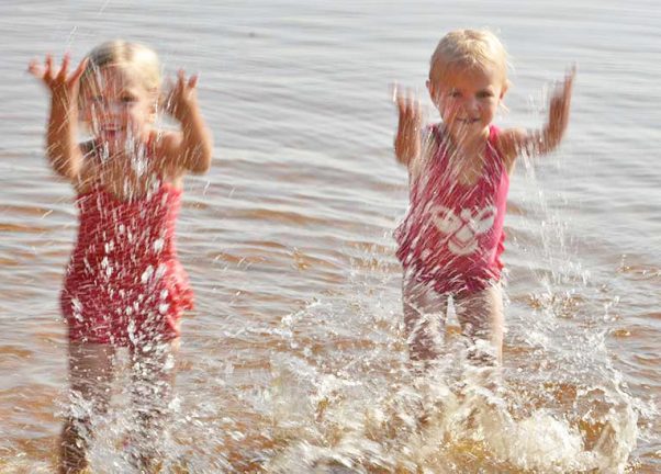 Många septemberbadare vid Osudden