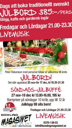 Julbord bowling 2016