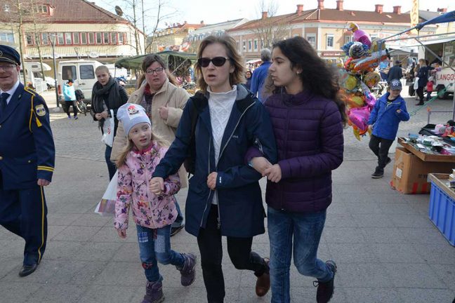 Välbesökt marknad i Värnamo