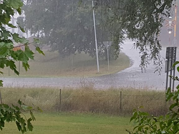 Rekordstor nederbörd i Åminne