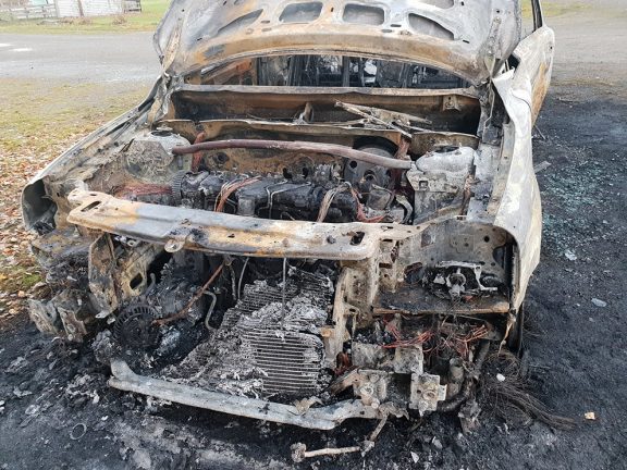 Bilbrand i Värnamo – bilen var stulen