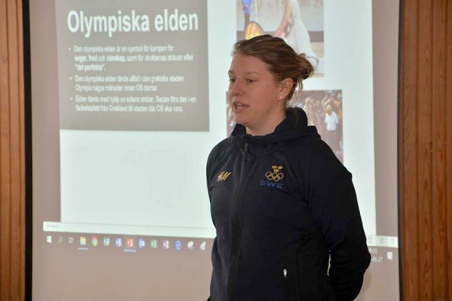 Hockeystjärnan Pernilla Winberg besökte Rörstorpsskolan