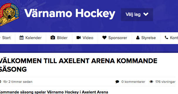 Aplarinken ersätts av Axelent Arena