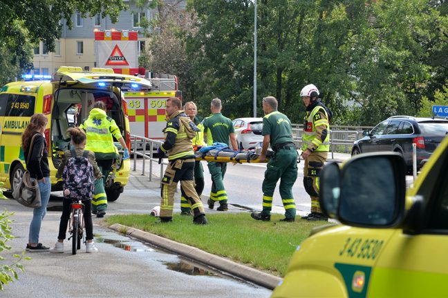 Pojke påkörd vid skola