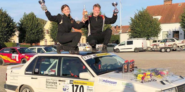 Oscar och Nellie vinner Sydsvenska Rallycupen
