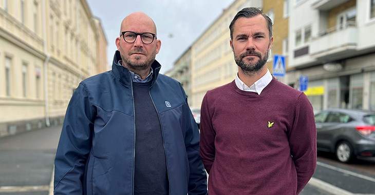 Jonas Ander från Länsförsäkringar och Daniel Kvarnström från NTF. Pressbild