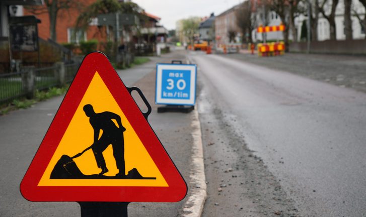 Väg stängs av