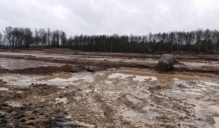 Markarbete tillfälligt klart på polishustomten – här är anledningen