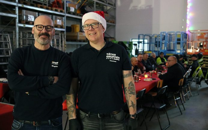 Hyrföretag firade in julen