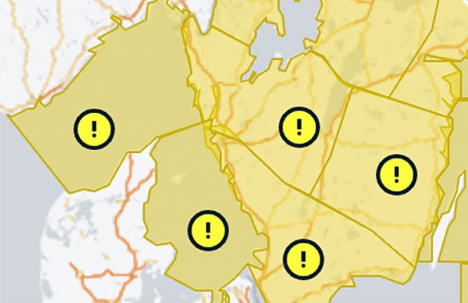 Varning för plötslig ishalka