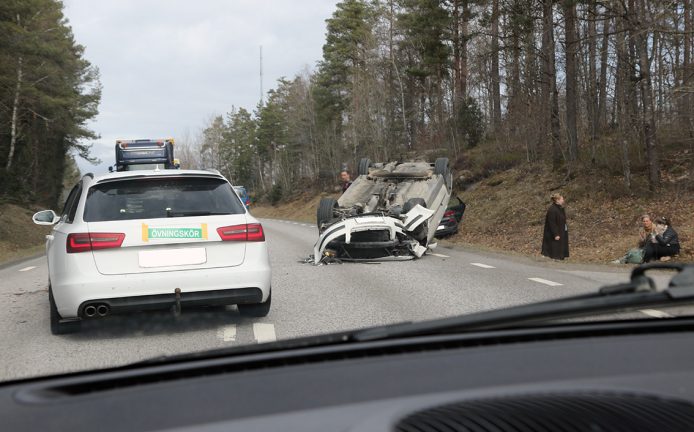 Trafikolycka på riksväg 127